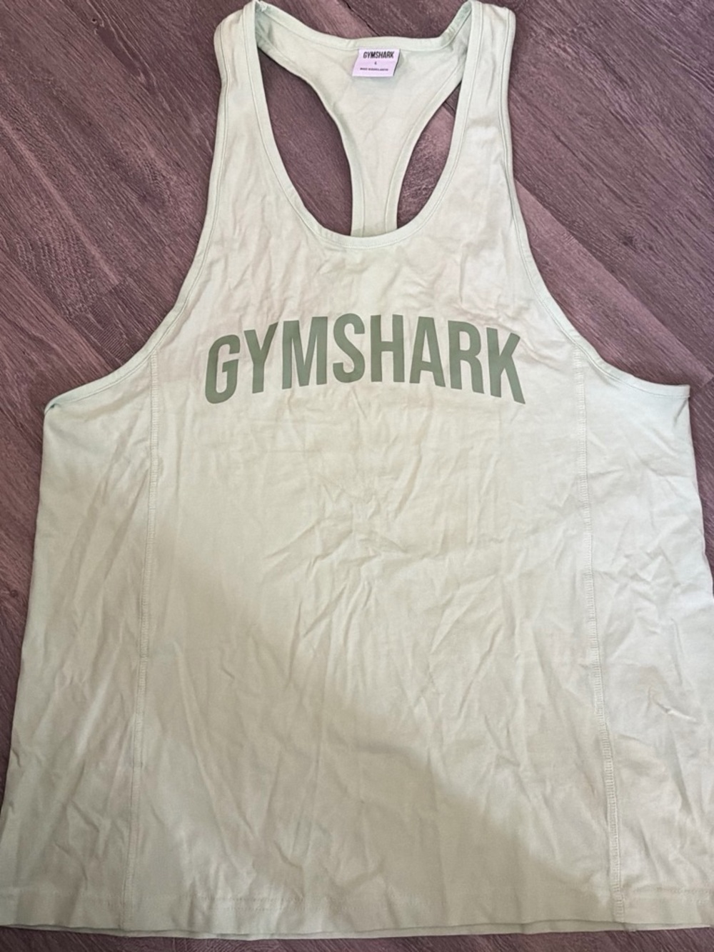 Gymshark Men’s Sage Green Logo Racerback Tank